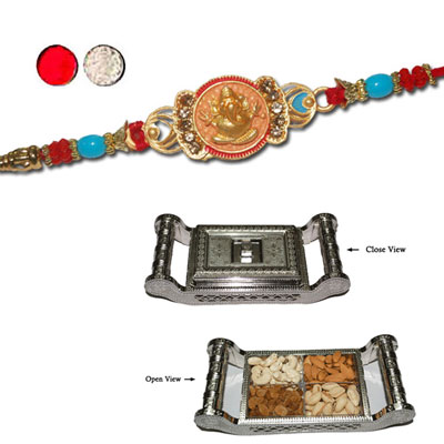 "Rakhi - FR- 8400 A (Single Rakhi), Manali Dry Fruit Box -Code DFB8000 - Click here to View more details about this Product